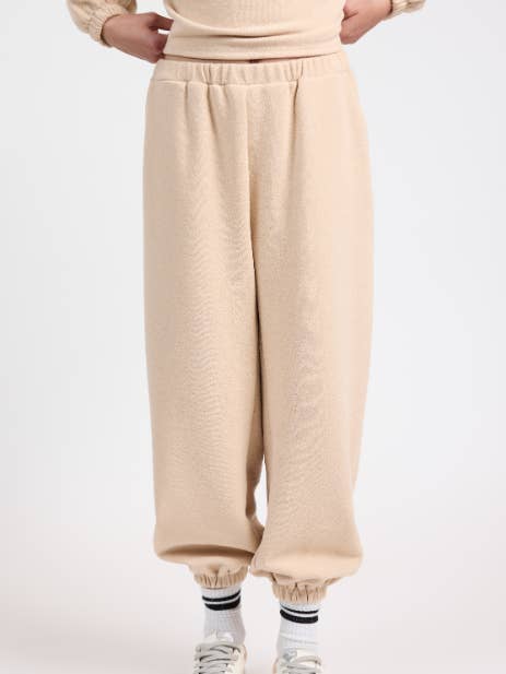 Tween Everly Jogger: BEIGE for engroshandel hos Sadie & Sage