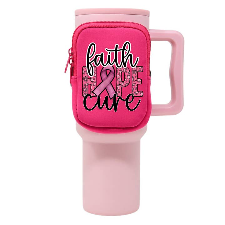 Seriously Shea - Wholesale Pouch - Women's - Breast Cancer Neoprene Tumbler Bag | Faith Hope Cure