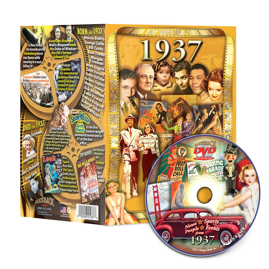 Flickback - Wholesale Birthday Card - 1937 Flickback DVD Video Greeting Card: Birthday or Anniversary Gift0