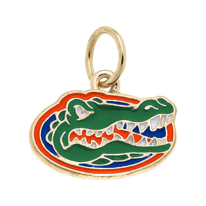 Canvas Style - Wholesale Individual Charm/Pendant - Florida Gators Enamel Logo Charm