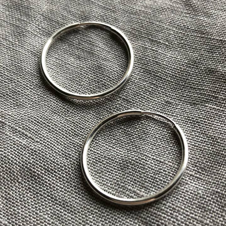 Infinity Hoops | Silver for wholesale by Naked Sage