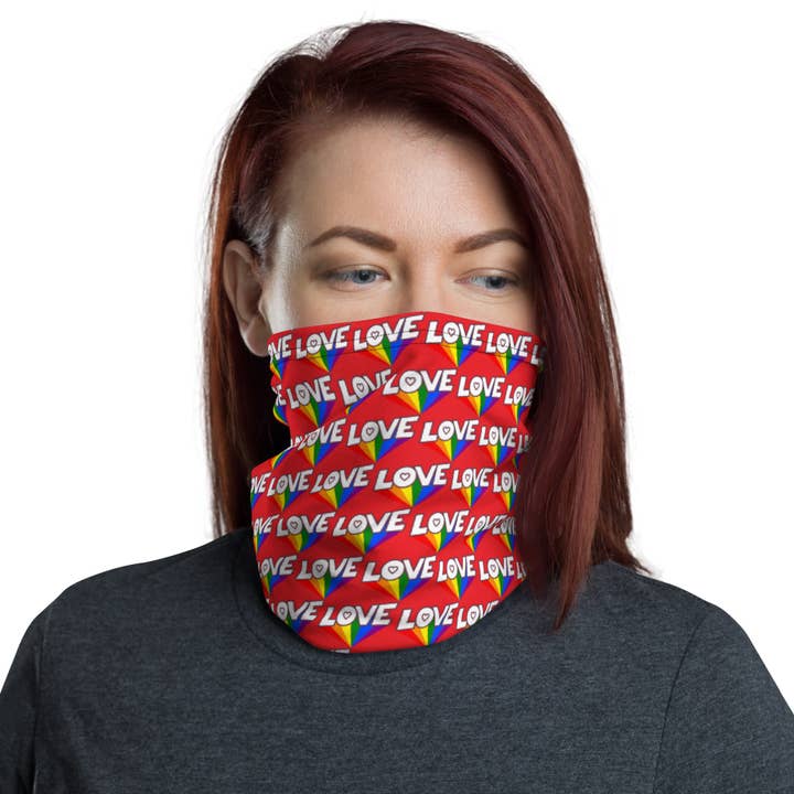 Love out Loud™ Rainbow Pride Versatile Neck Gaiter, Mask, Hat & More! for wholesale by Lady Liberty & Co.