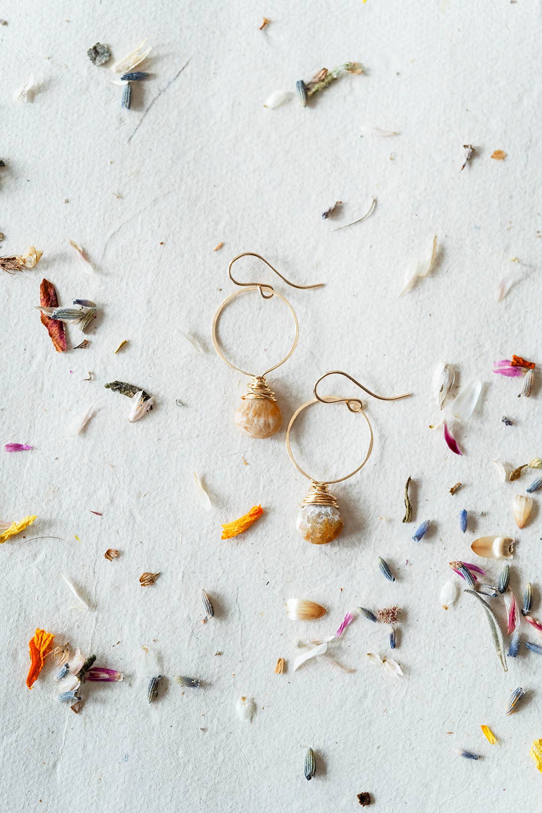 Bella Vita Jewelry - Wholesale Dangle Earrings - Pantone Earrings | Megan Hoop and Natural Stone Earrings16