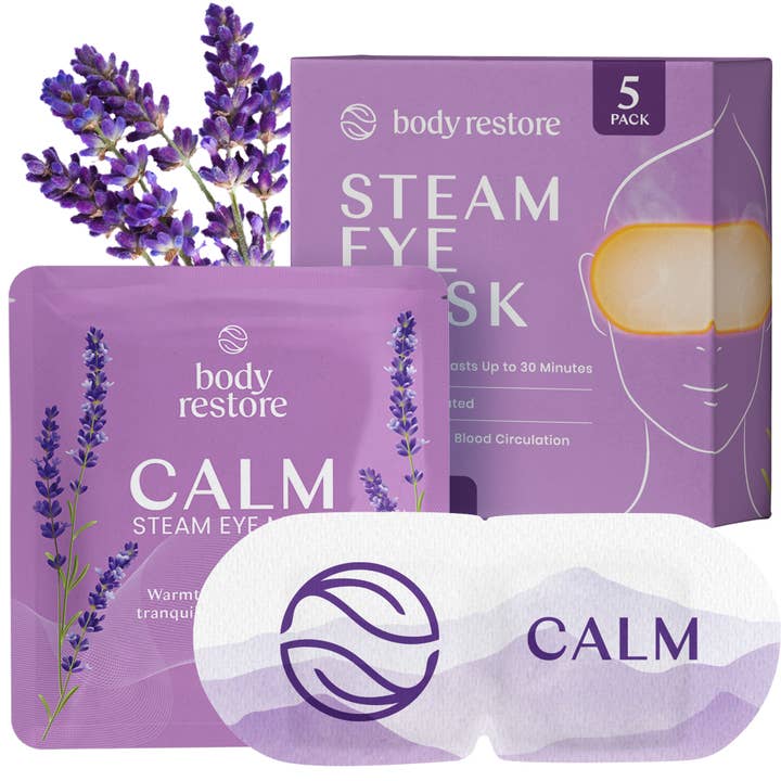 Lavender Steam Eye Mask (5 pack) for wholesale by body restore