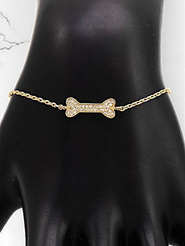 BRACCIALE POSTERIORE CON CIONDOLO IN OSSO CZ PAVE per la vendita all'ingrosso da parte di Andrea Bijoux