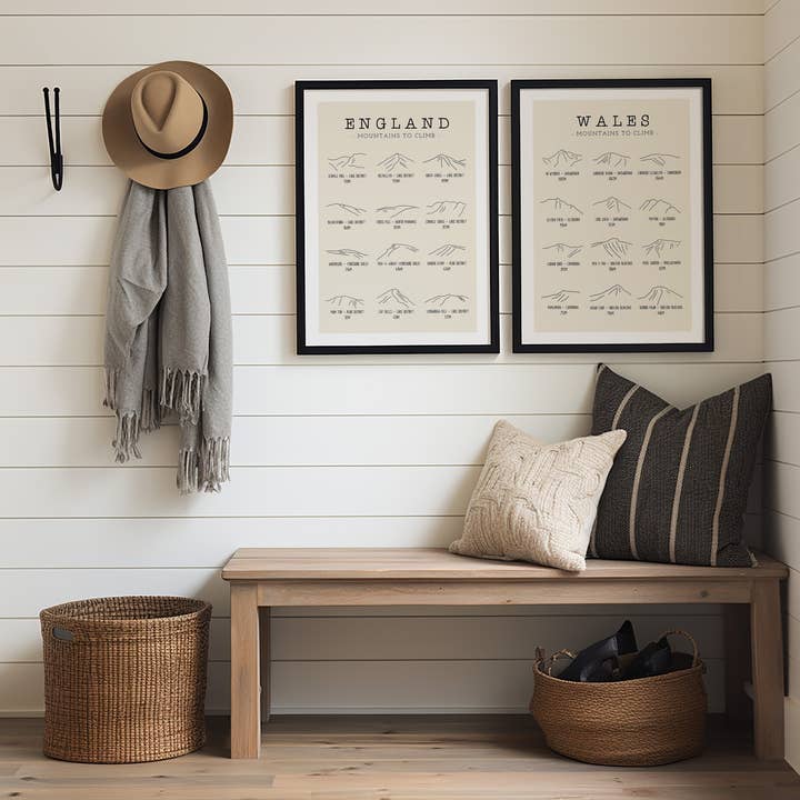 Jude River Design – wholesale Art print – Wales Minimalist Mountain Line Art Print 3