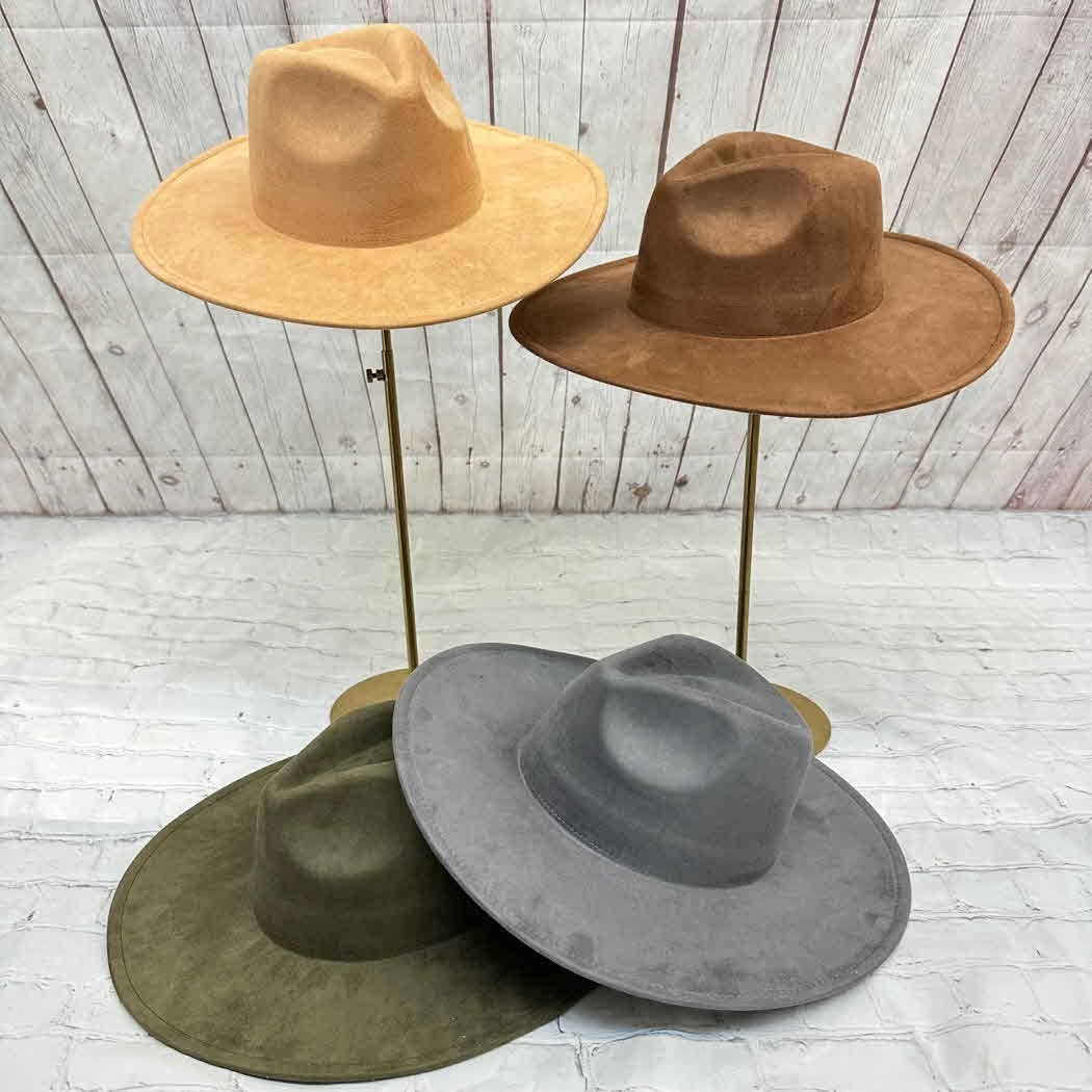 One and Only Accessories - Wholesale Fedora - Women's - Best seller Fashion Classic Wide Brim Suede Primium  Hat 6