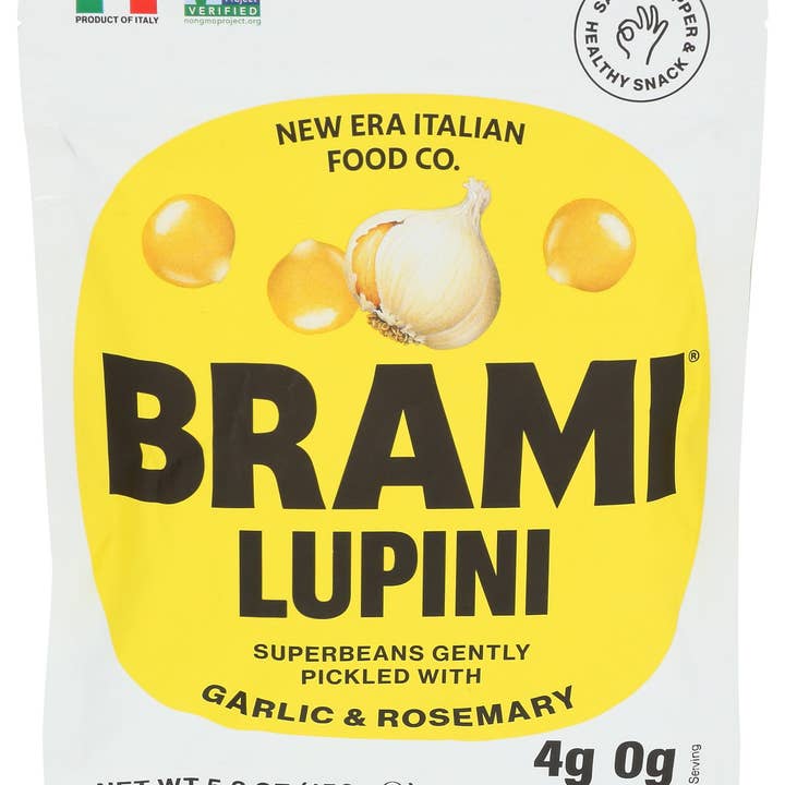 BRAMI LUPINI SNACK BEAN GARLIC HERB - Case of 8 for wholesale by Everyday Supply Co