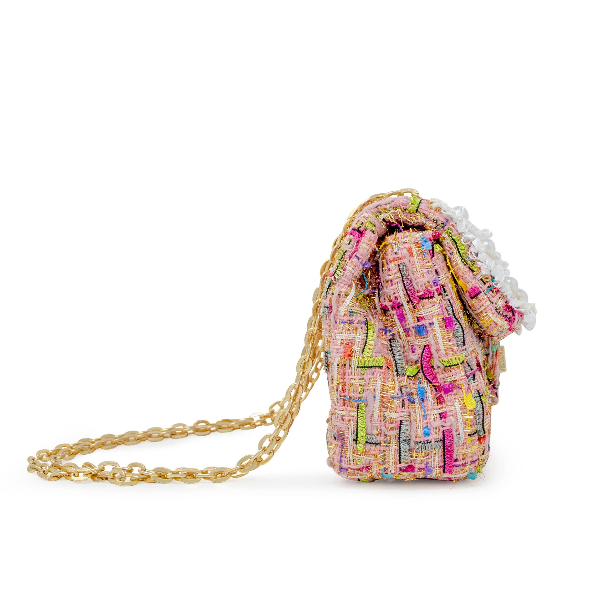 Tiny Treats and ZOMI GEMS - Vendita all'ingrosso Borsa a tracolla - Bambini - Borsa classica in tweed con perle3