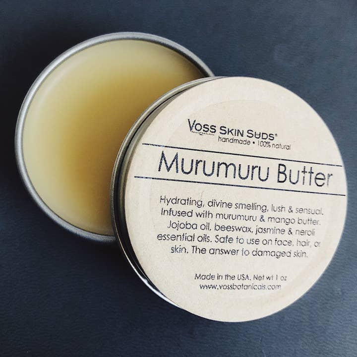 Voss Botanicals, LLC – Großhandel Körperbutter/-balsam – Murumuru- und Mangobutter-Hautbalsam | Hautregeneration | Faltenreduzierung | Linderung von trockenem Haar | Haarbutterbalsam | Feuchtigkeitscreme für trockene Haut