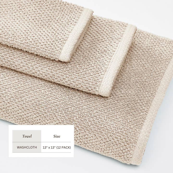 BH Collective - Wholesale Towel Set - Cotton Textured Bath Towel Set - Acacia Collection40