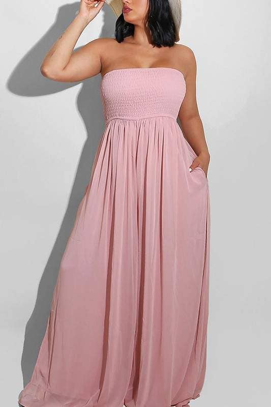 Flarix - Wholesale Jumpsuit - Women's - tube chiffon wide leg jumpsuits13