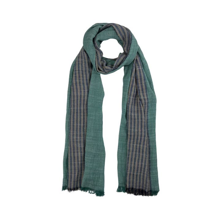 Humble Hilo - Wholesale Scarf - Women's - Humble Hilo Cumulus 100% Cotton Scarf Center Stripes6