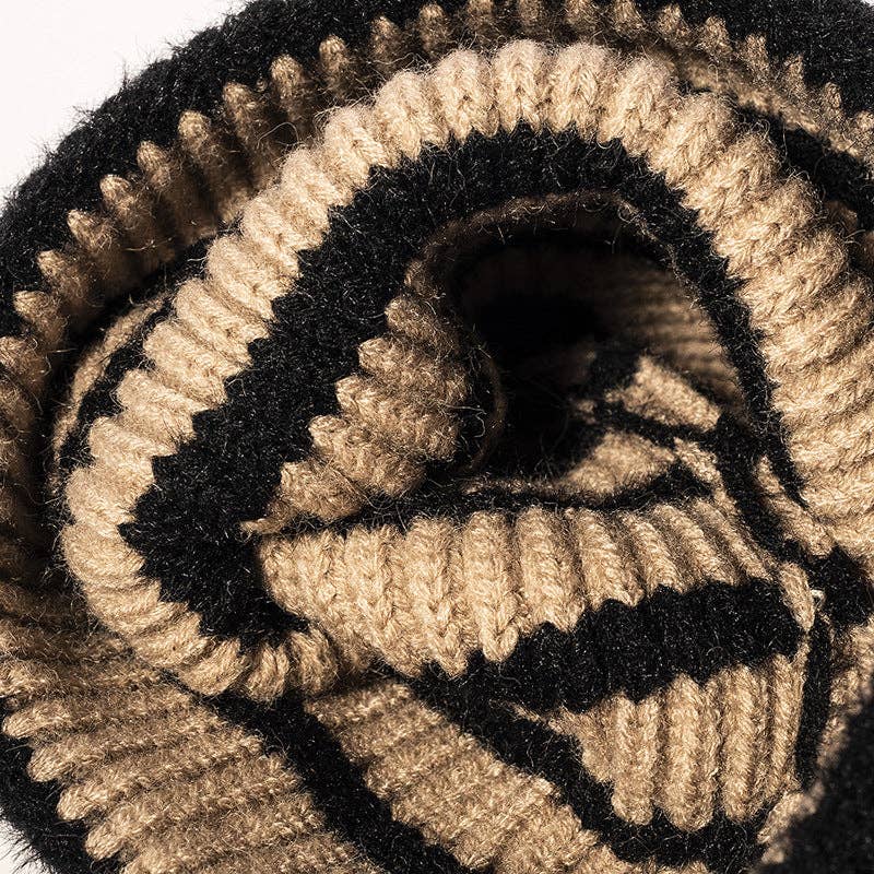 Dipped Shop - Wholesale Beanie - Women's - Winter Striped Beanie Cuff Warm Knitted Hat DP25G7327