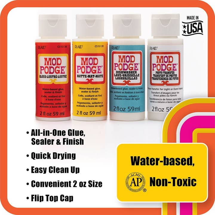 Plaid Crafts - Wholesale Craft Supplies - Mod Podge Glue, Sealer, and Finish Sealer Set 4 Piece