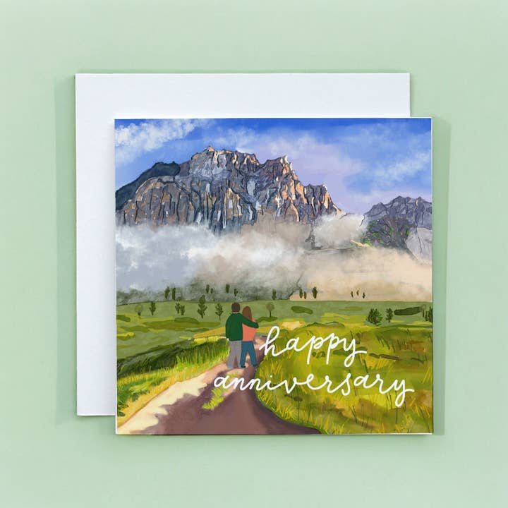 Wandeljubileumkaart, Romantische Kaart, Avontuur Samen voor wholesale door And Hope Designs - Cards, Stickers & Stationery
