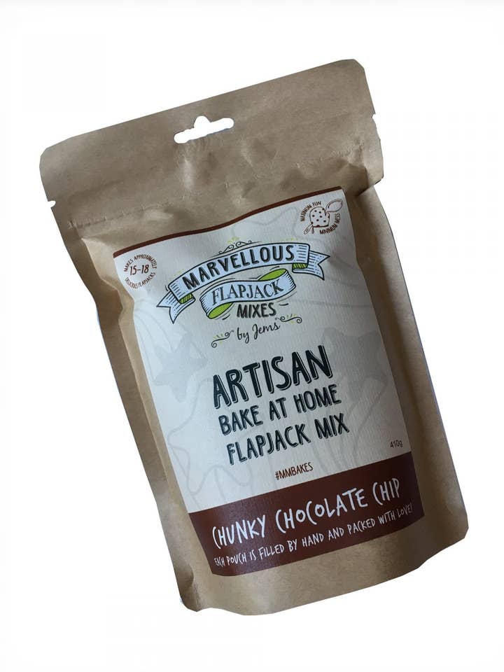 Chunky Chocolate Chip Flapjack Mix Pouch for wholesale by Marvellous Mixes