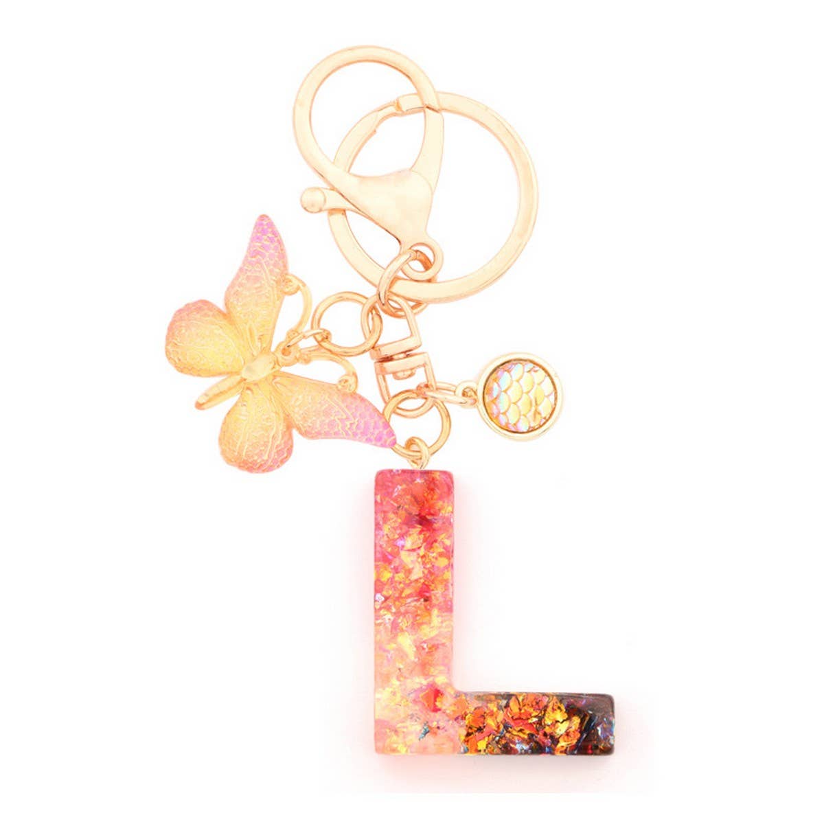 ACCITY - Wholesale Keychain - Women's - Creative Crystal Letter Keychain with Resin Sequins_CWAB502111