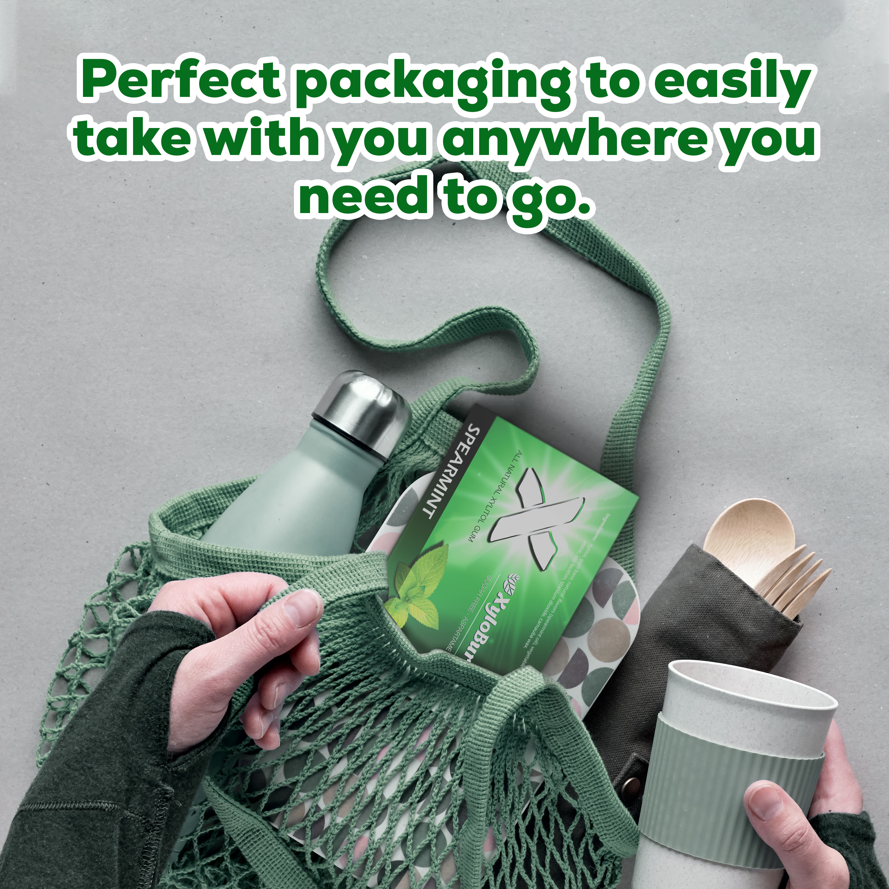 Focus Nutrition - Wholesale Chewing Gum - XyloBurst Spearmint Gum Blister Pack (Tray of 12 Cards)4