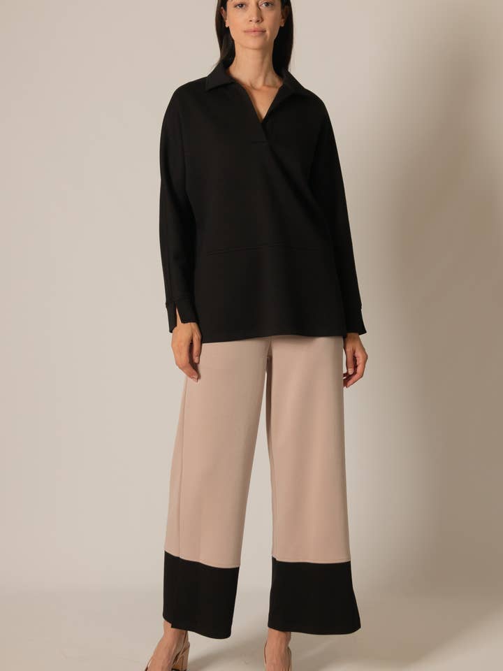 P. CILL - Wholesale T-Shirt - Women's - P. CILL Butter Modal Collared Long Sleeve Top13