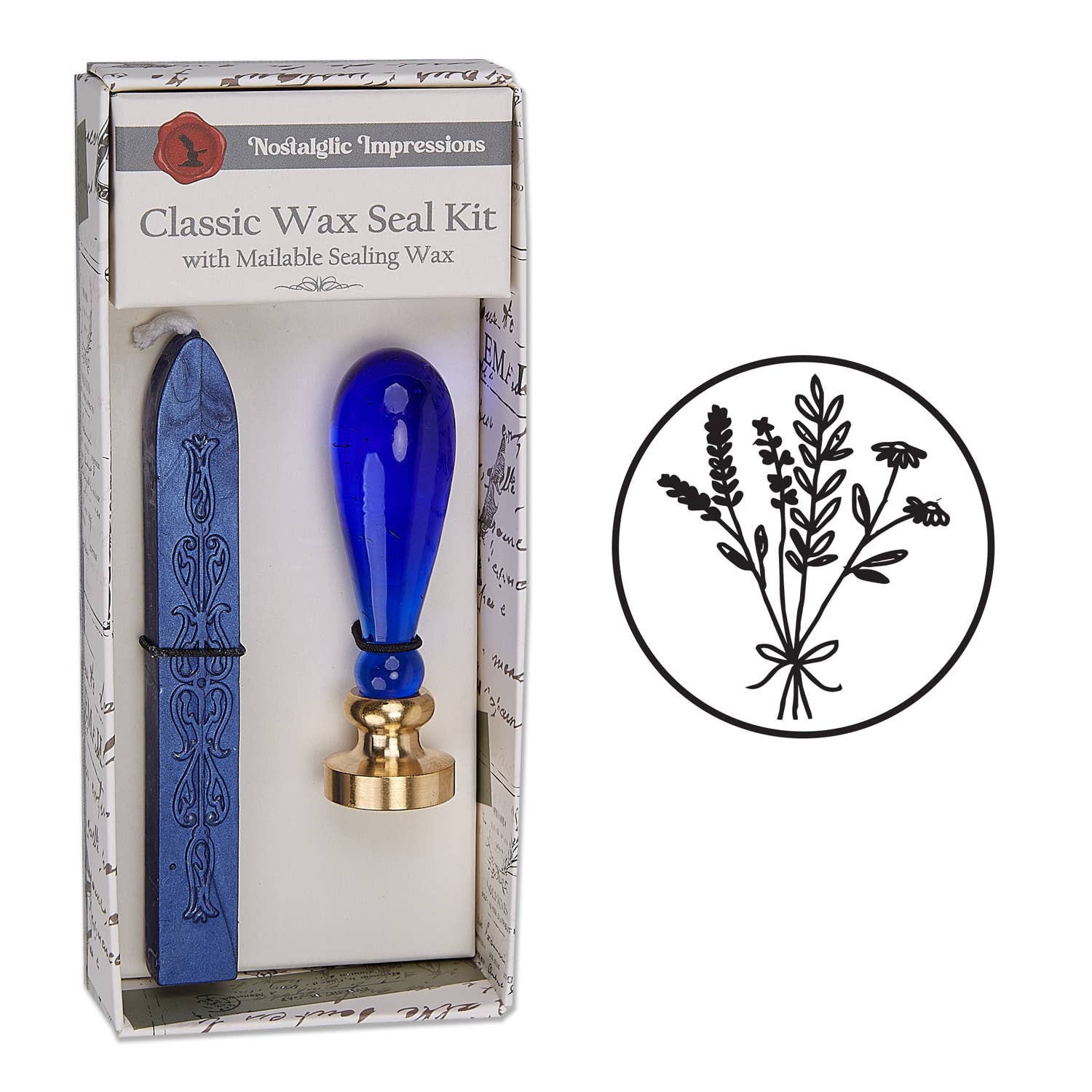 Freund Mayer & Co. - Wholesale Sealing Wax - Murano Glass handle Wax Seal Kits-12 popular symbols7