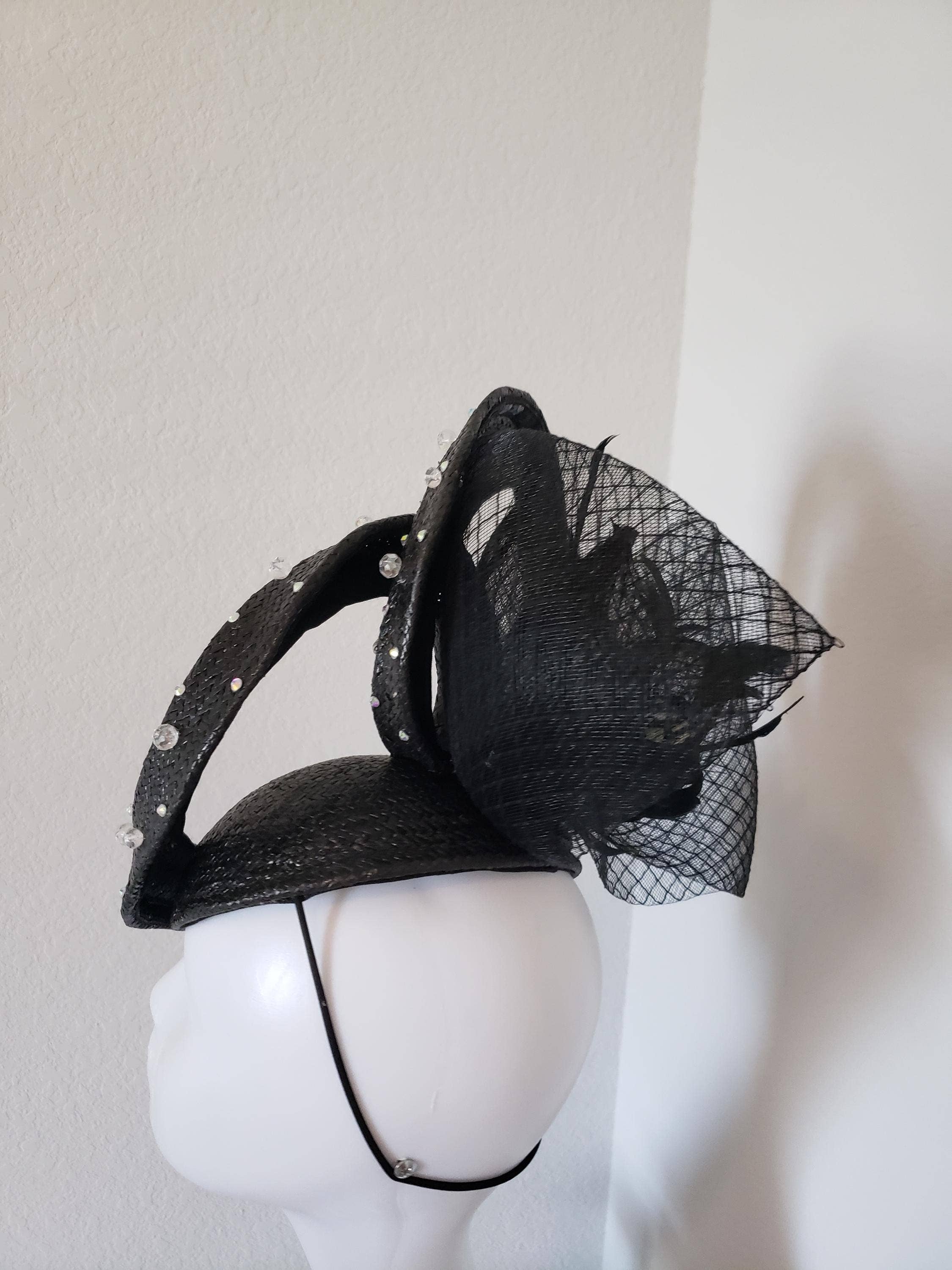 Rehoboth Hats - Wholesale Fascinator Hat - Women's - Black Freeform Fascinator for Formal Occasions4