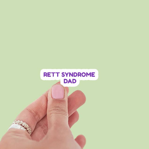 Autocollant vinyle « Papa – Sensibilisation au syndrome de Rett » pour la vente par Limes & Lilly