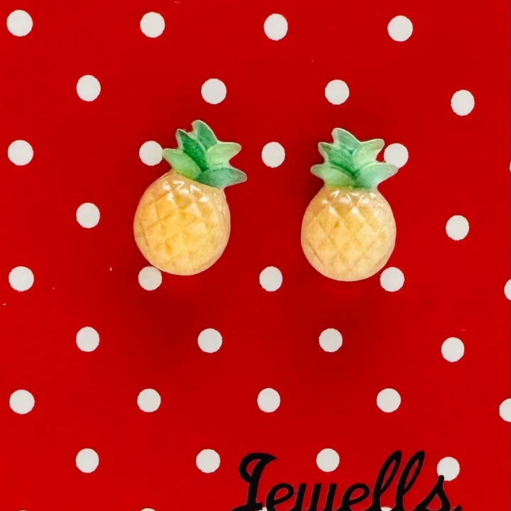 Jewells ā wholesale Stud/post earrings ā Strawberry or Pineapple resin stud earrings6