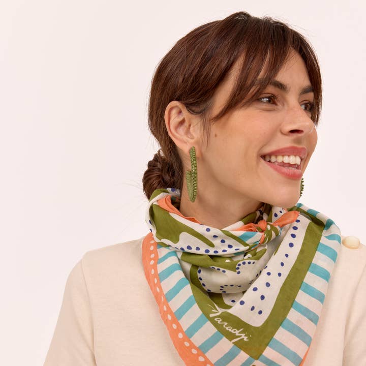 Maradji – Engroshandel Hoops – Chiara øreringe i raffia og perler3