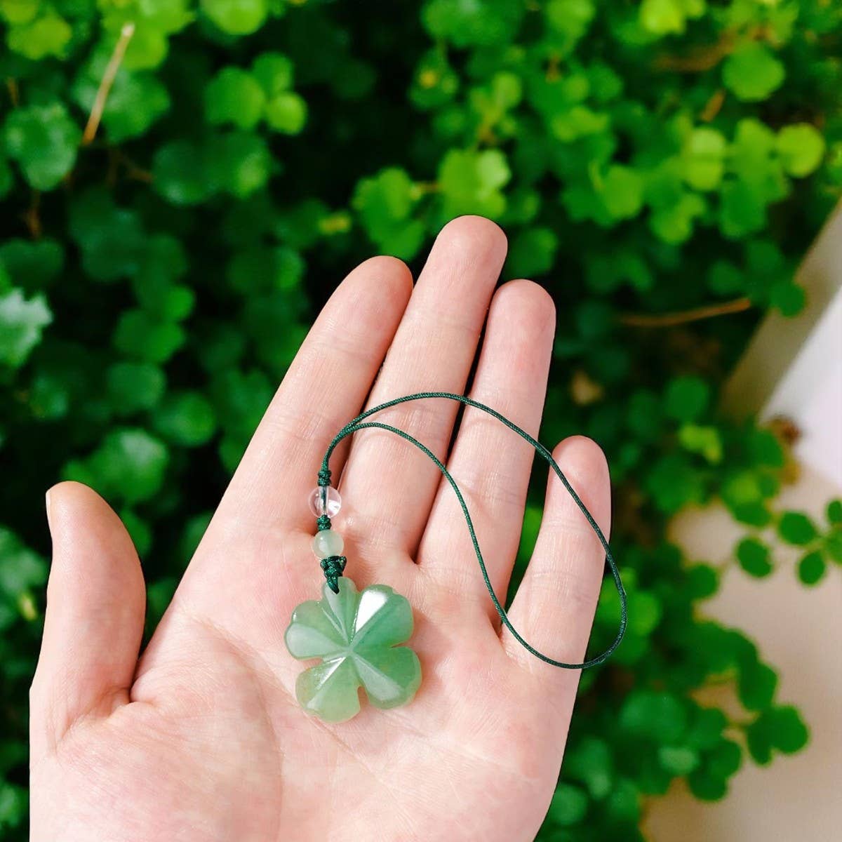 Crystolver (We Cover All Import Fees) – wholesale Keychain – Unisex – Aventurine Crystal Four Leaf Clover Keychain3