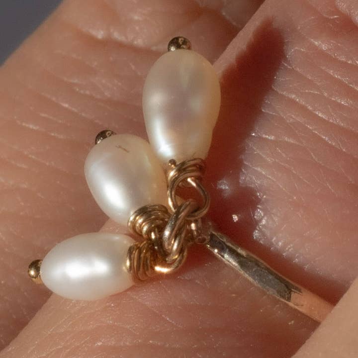 Pearl Charm Ring for wholesale by VIXIN Collection