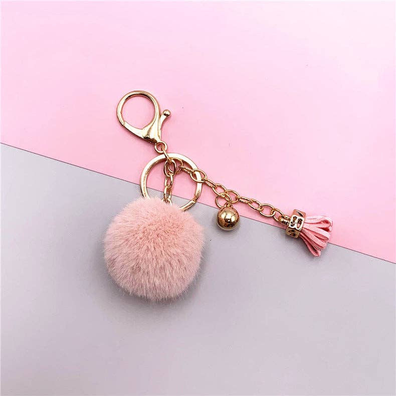 VividLux - Wholesale Keychain – Women's - Cute Fluffy Pom Pom Keychain Plush Bag Charm Bag Charm7