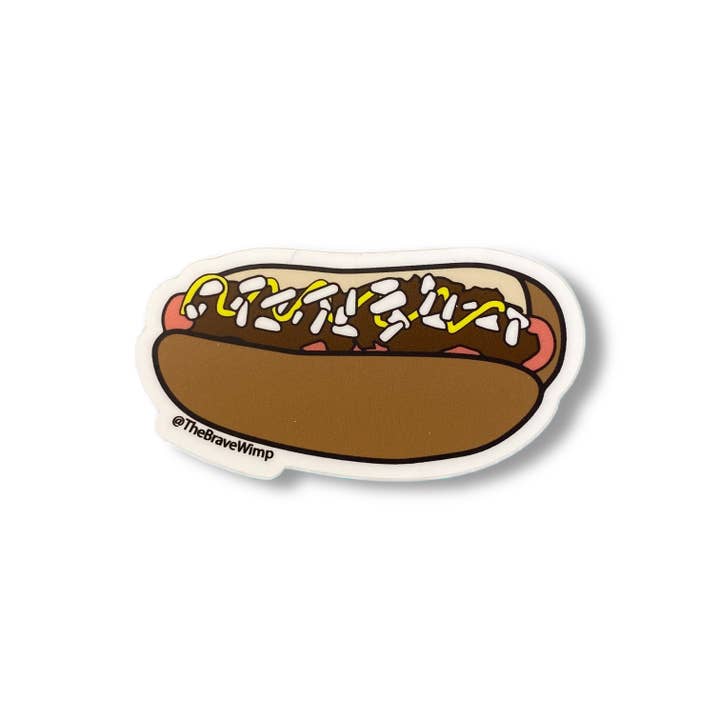 Coney Dog Sticker for wholesale by Brave Wimp