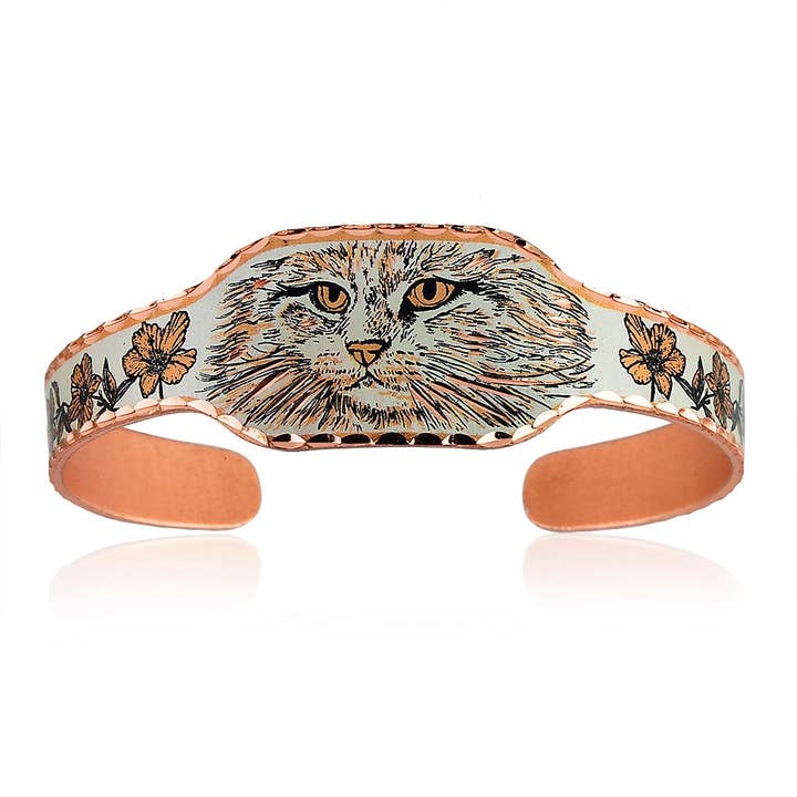 BTC 26 White Cat Artisan Bracelet for wholesale by COPPER ARTS INC.