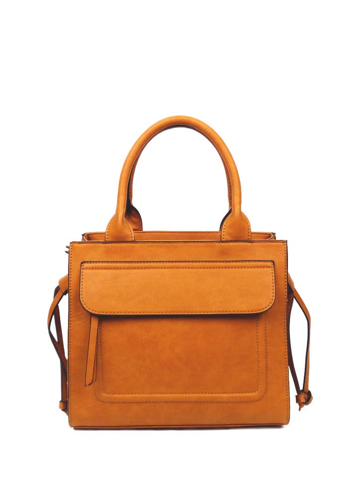 Double Handle Squared Satchel - BSC15042 for wholesale by KATIE Q