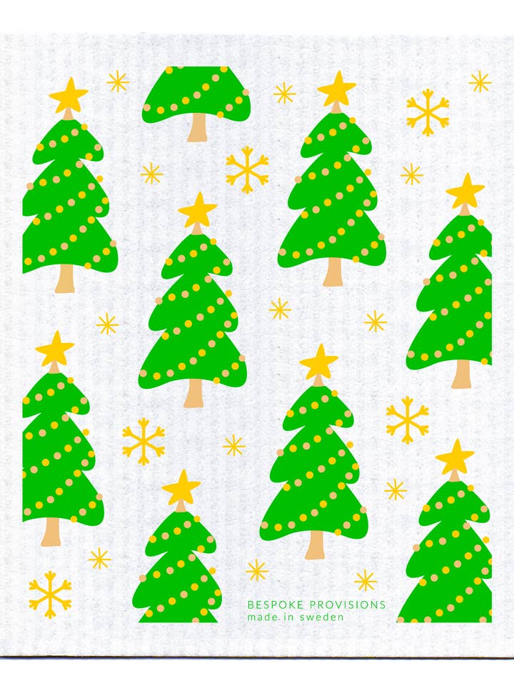 Strofinaccio Svedese Alberi di Natale - Festività per la vendita all'ingrosso da parte di Bespoke Provisions