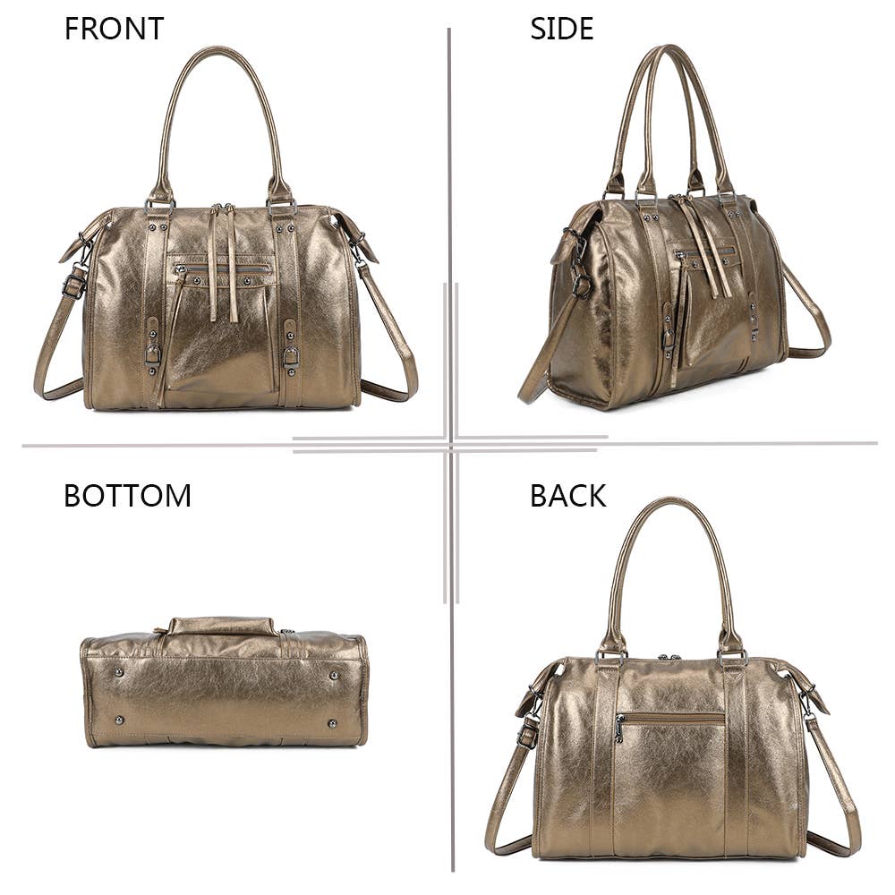 Gallantry - Wholesale Top Handle Bag - Women's - Skyla Metallic Large(R-1979-5)12