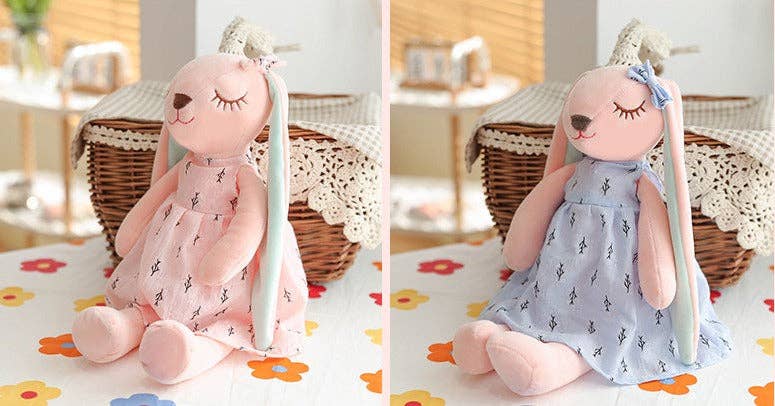 VIGOR - Wholesale Stuffed/Plush Toy - Kids & Baby - Flower skirt couple rabbit doll plush toy Long Legs(10 Pack)7