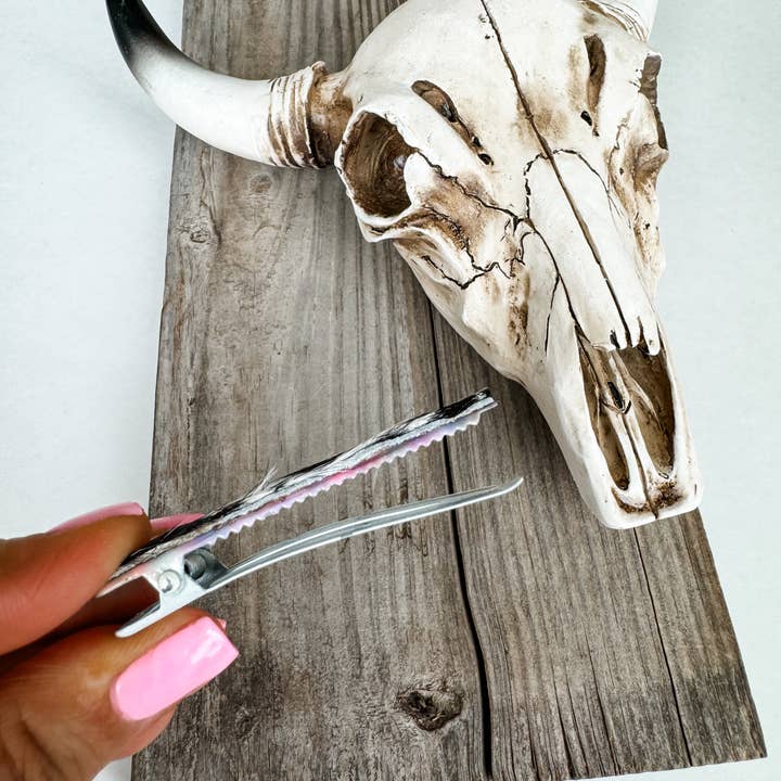 Boho Ranch Shop - Wholesale Barrette - Women's - Western Hair On Cowhide Hair Clip Barrette10