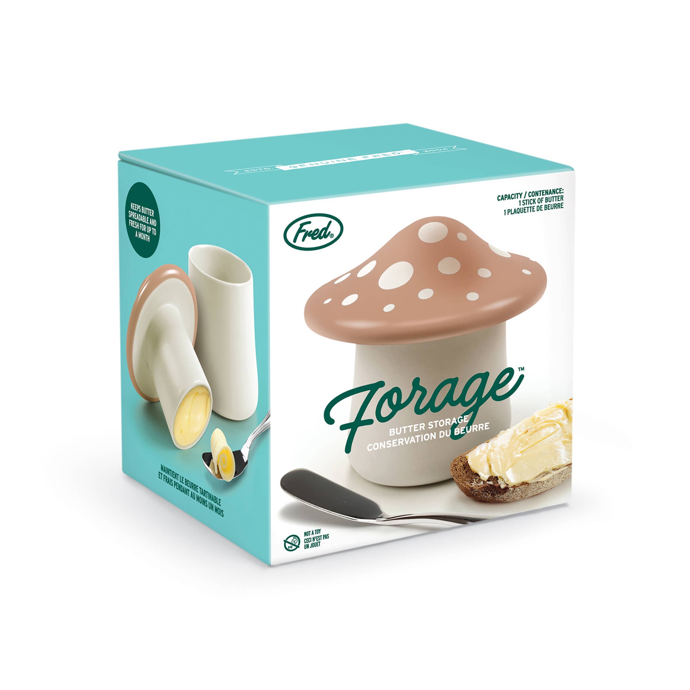 Fred & Friends - Wholesale Butter Dish - Forage - Butter Storage - Ceramic Mushroom8