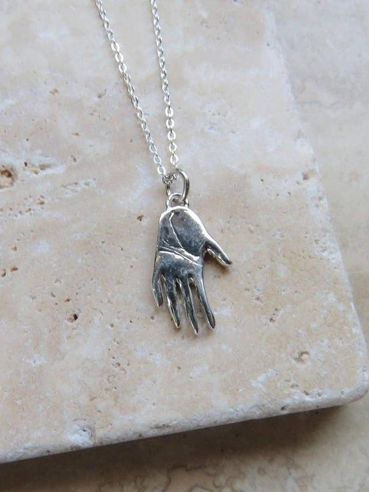 Silver Hand Talisman Necklace for wholesale by Dea Dia