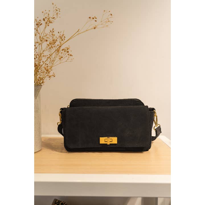 Cherry Paris - Wholesale Messenger Bag - Women's - ILIANE SUEDE Bag - 418830