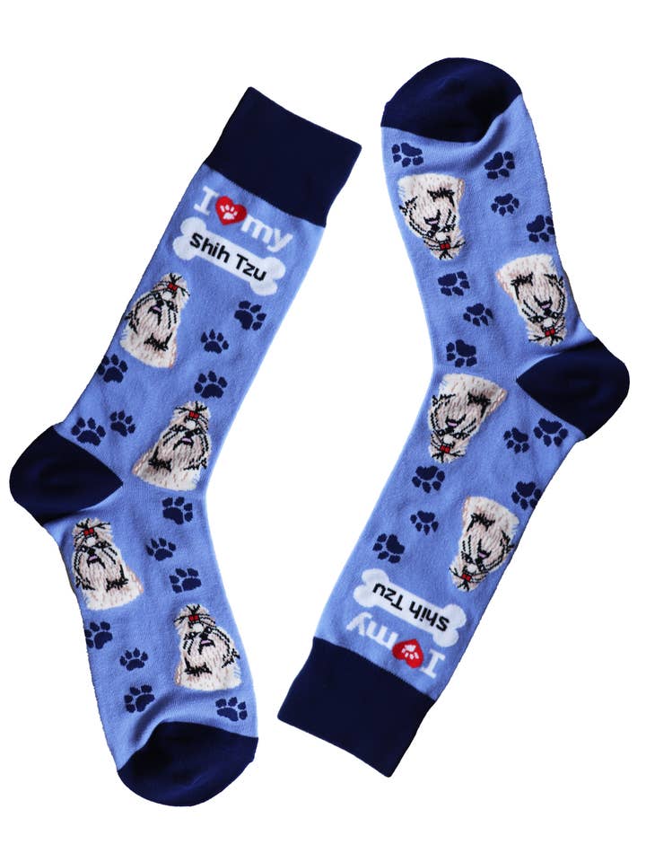 SoXcellent - Wholesale Socks - Unisex - I Love Dogs Shih Tzu Unisex Funny Socks12