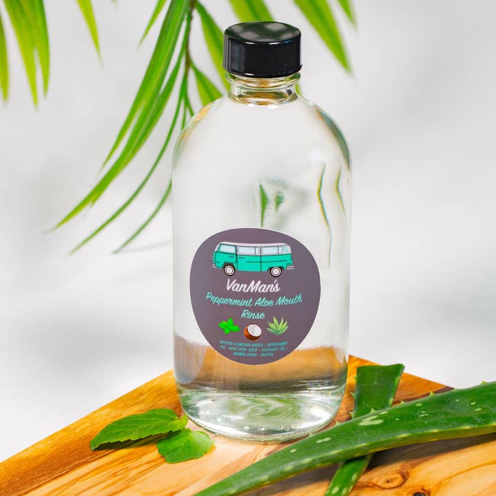 The VanMan Company - Wholesale Mondspoeling - VanMan's Peppermint Aloë Mondspoeling 8oz