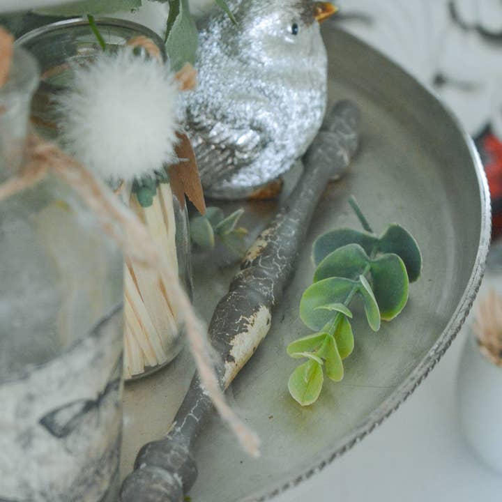 Bluebird Nest Boutique - Wholesale Ornament - Chippy Charcoal Spindle- Large 9"2