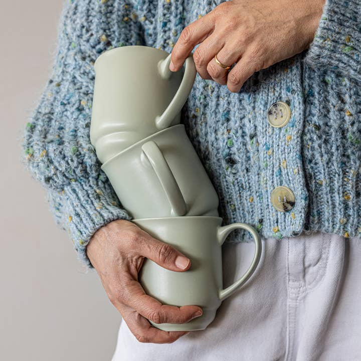 over&back - Wholesale Coffee Mug - Cozy Rimmed Stoneware Mugs – Set of 411