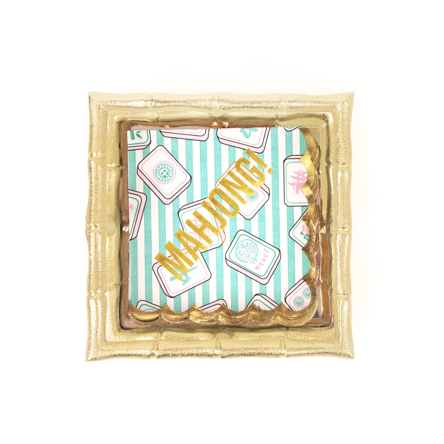 8 Oak Lane – Großhandel Einweg-Serviette – Mahjong-Streifen Papier-Servietten, 16er-Pack3