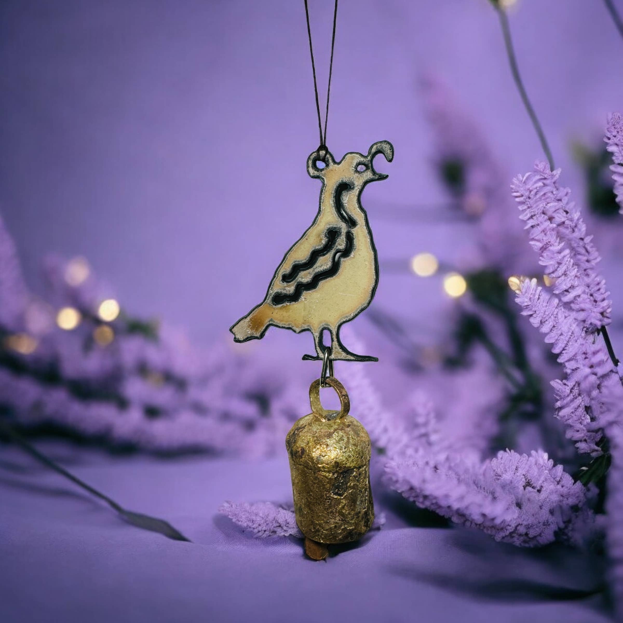 Whimsies - Wholesale Wind Chime - Metal Quail Wind Chime ornament sustainable Southwest West17