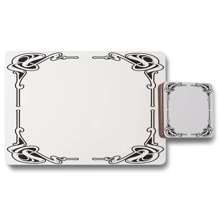 Decorative Border (Placemat & Coaster Set) for wholesale by Benjamin Tate Design