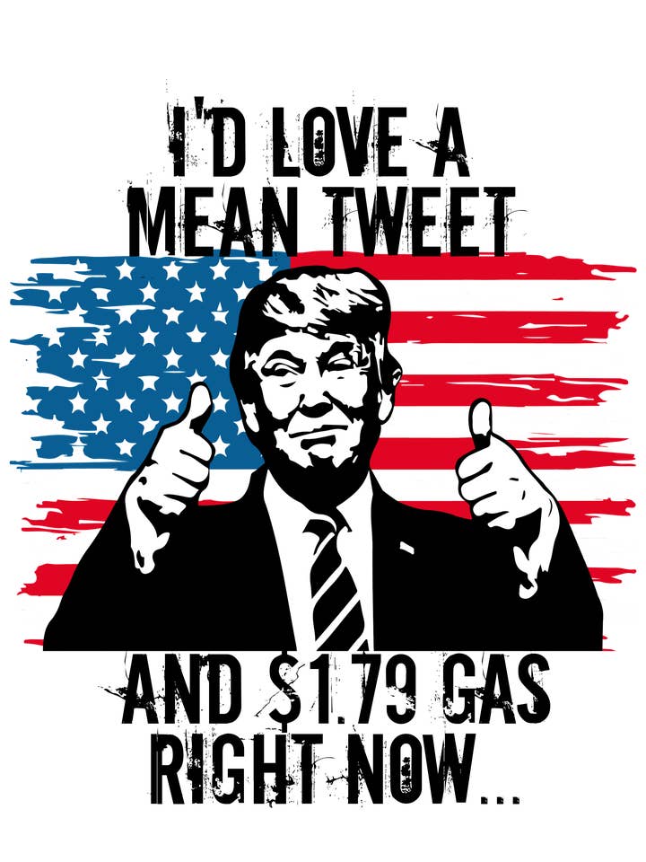 Trump Cheap Gas Mean Tweets Bleached Tee for wholesale by Ms Bleached Tees N More
